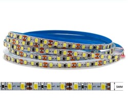 5mm PCB - 5V / 2835 Şerit Led Beyaz - 5 Metre - 