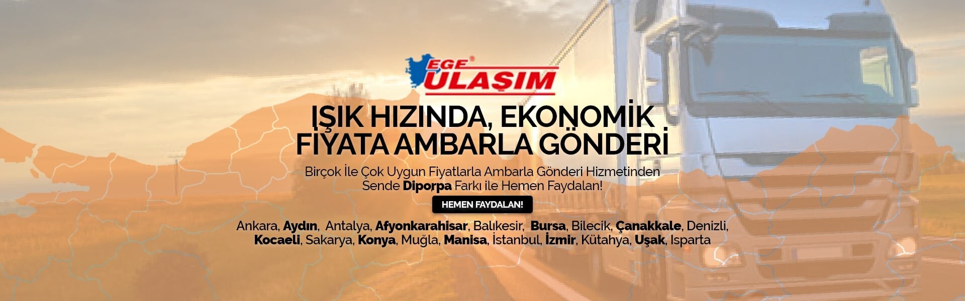 EgeUlaşım Ambarı ile Gönderim Seçeneği !!!