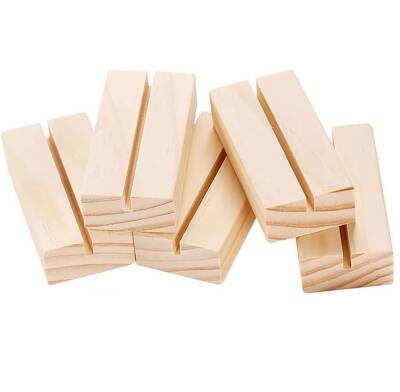 Ahşap Pleksilik Ayak / Stand 10Cm - 3mm Kanal - 1