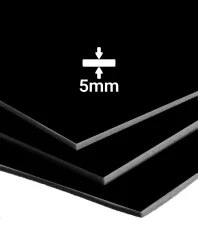 Black Flocked Sponge 5mm - 