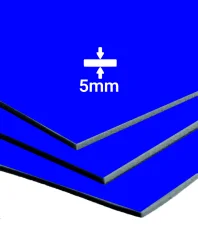 Blue Flocked Sponge 5mm - 