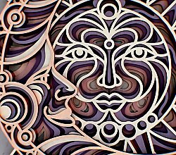 Sun And Moon 3D Mandala - 7 Katman - 3